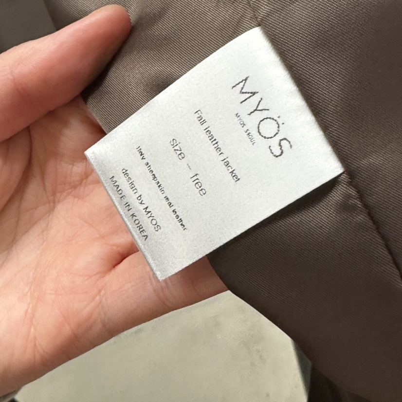 MYOS東大門㊣實拍女士新品真品人氣推薦職業時尚休閑夾克羊皮MYOS夾克