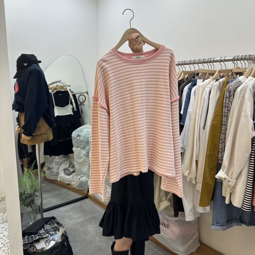 DELIGHT-L韓國直郵㊣女士新款休閑職業熱賣人氣推薦長袖T恤DELIGHT長袖T恤