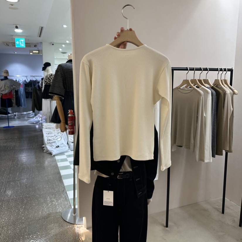 MYOS韓國代購㊣女士新款25秋冬真品時尚推薦休閑熱賣長袖T恤MYOS長袖T恤