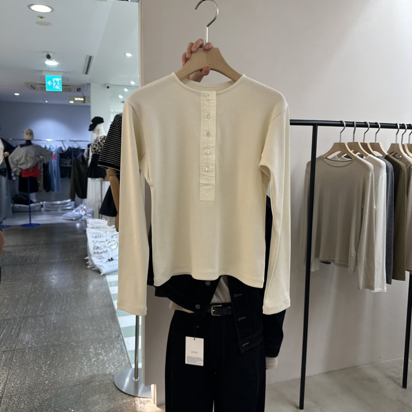 MYOS韓國代購㊣女士新款25秋冬真品時尚推薦休閑熱賣長袖T恤MYOS長袖T恤