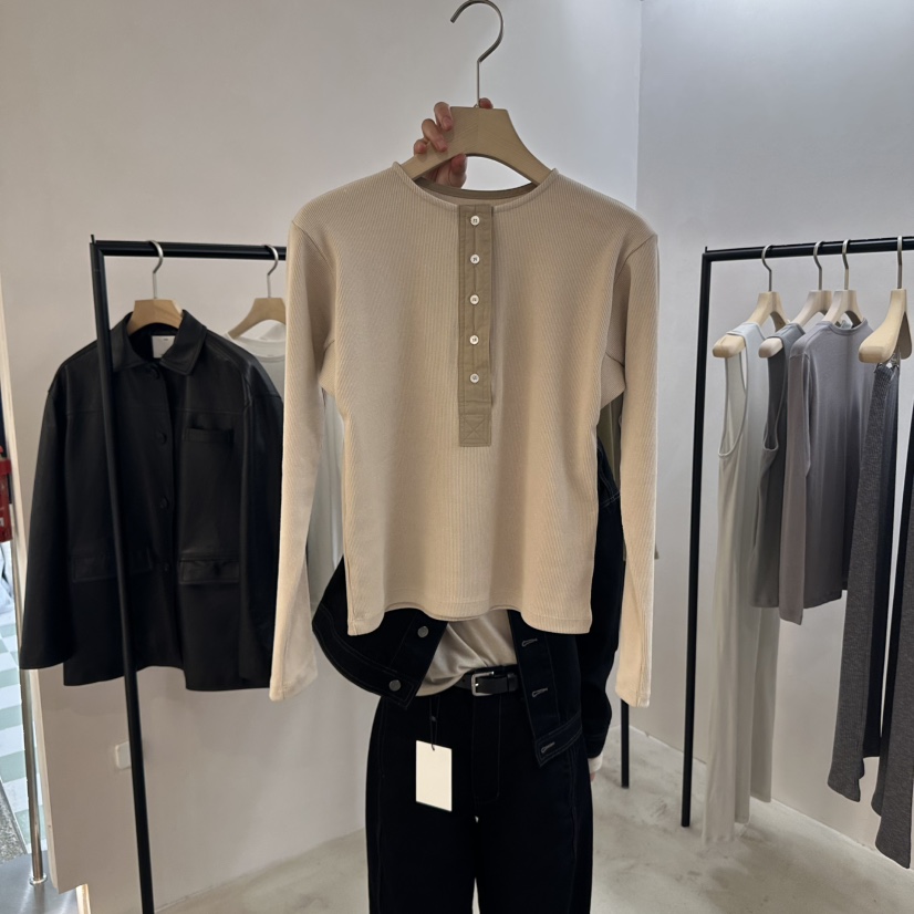 MYOS韓國代購㊣女士新款25秋冬真品時尚推薦休閑熱賣長袖T恤MYOS長袖T恤圖色2