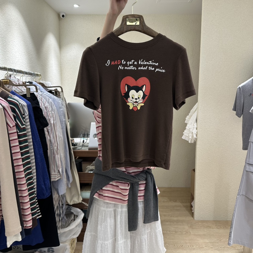 HOME GROUND東大門㊣代購女士新品職業推薦時尚25秋冬熱賣T恤HOME GROUNDT恤圖色3