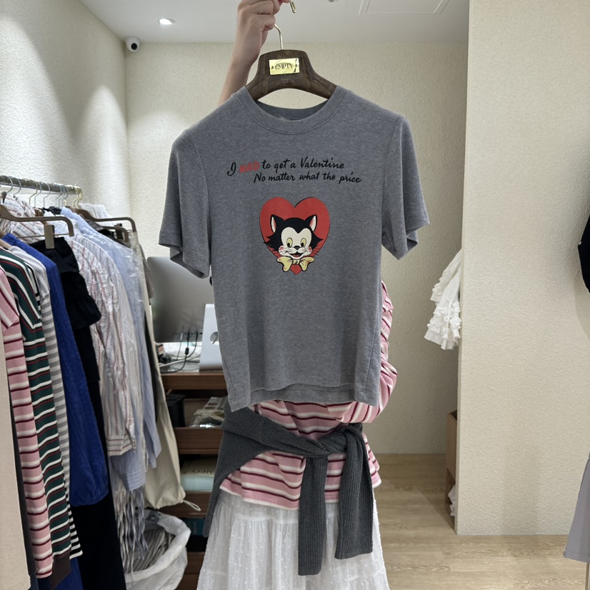 HOME GROUND東大門㊣代購女士新品職業推薦時尚25秋冬熱賣T恤HOME GROUNDT恤圖色4