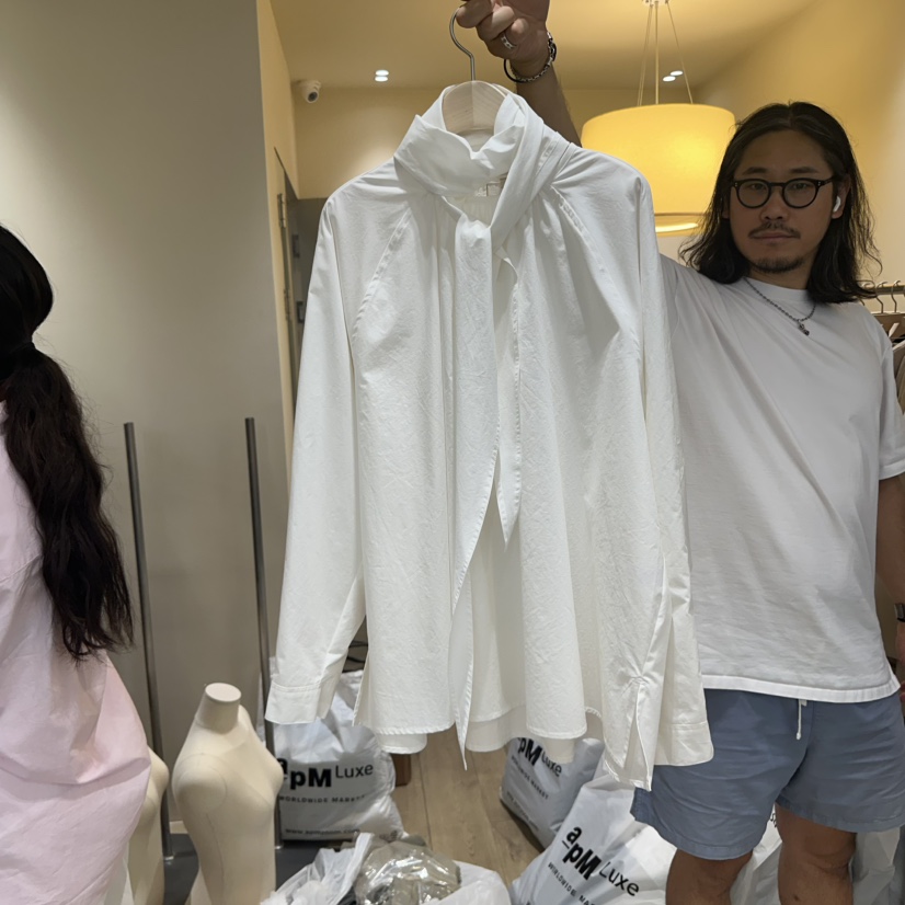 GARDEN東大門㊣實拍女裝新品人氣休閑25秋冬襯衫蕾絲衫含脖帶GARDEN襯衫/蕾絲衫