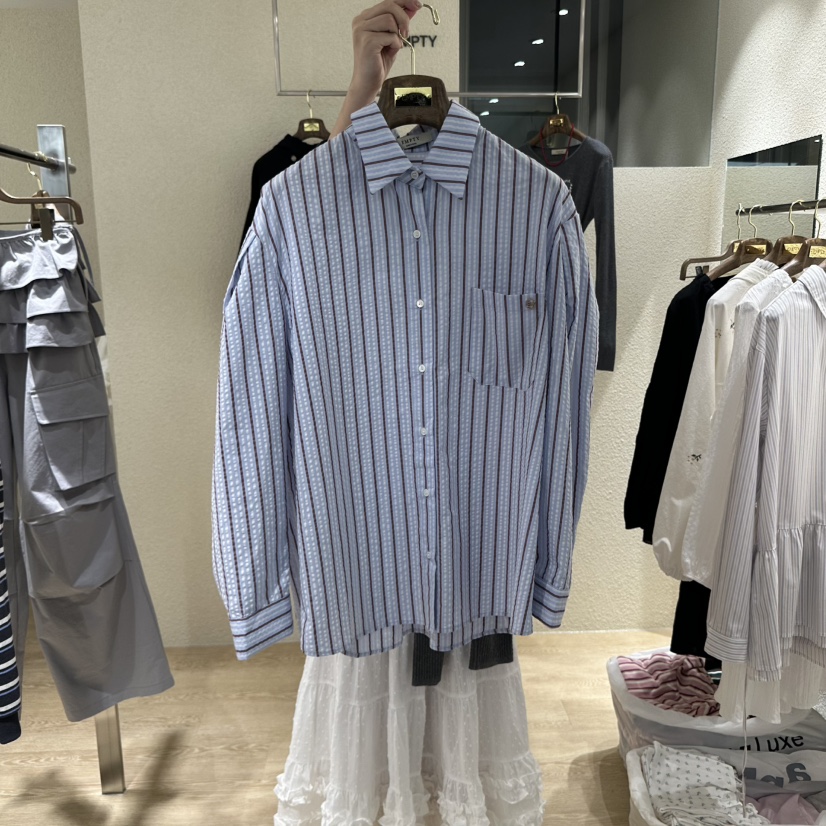 HOME GROUND東大門㊣代購女裝新款推薦25秋冬職業襯衫蕾絲衫HOME GROUND襯衫/蕾絲衫圖色2