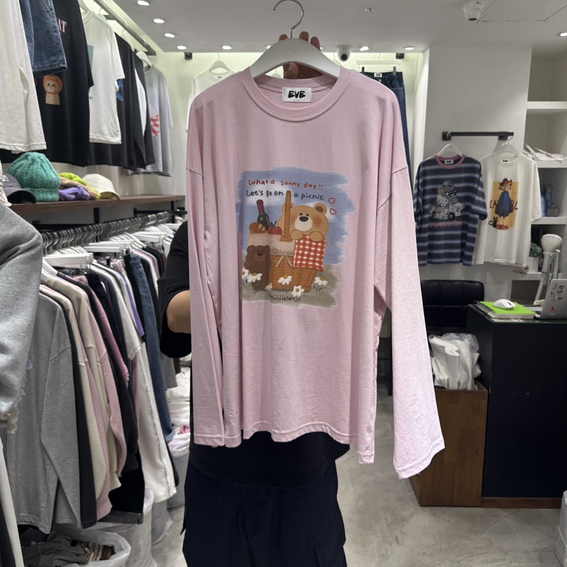 EVE韓國直郵㊣女裝新品真品推薦人氣熱賣職業時尚25秋冬長袖T恤EVE長袖T恤圖色2