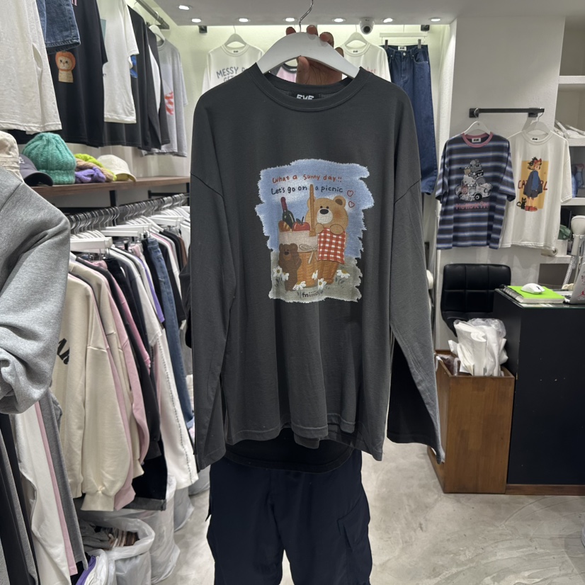 EVE韓國直郵㊣女裝新品真品推薦人氣熱賣職業時尚25秋冬長袖T恤EVE長袖T恤圖色4