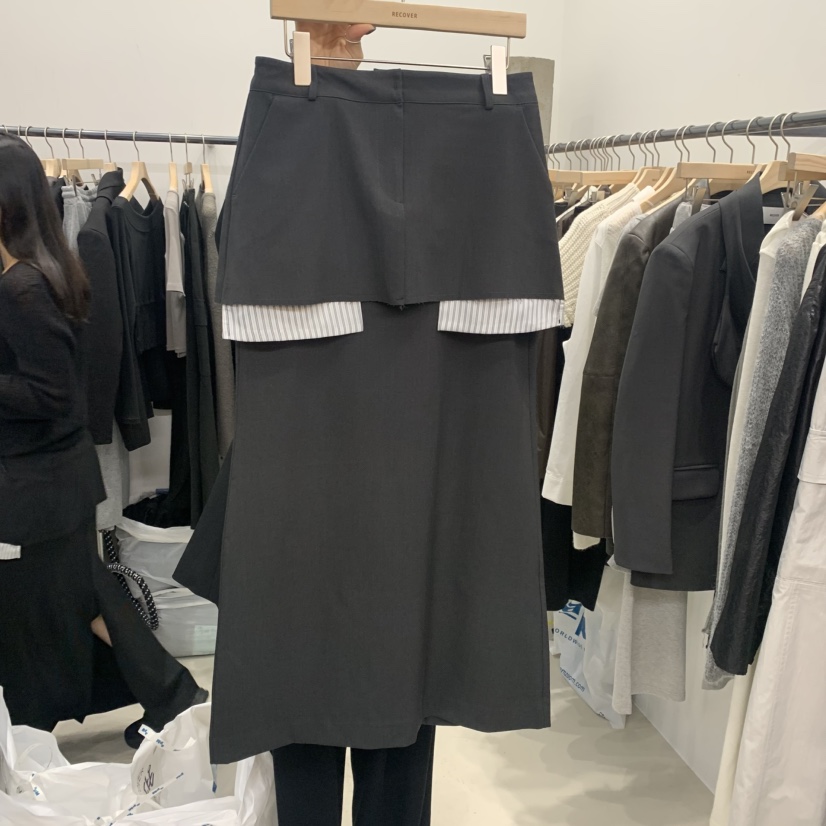 RECOVER東大門㊣實拍女裝新品休閑推薦人氣25秋冬半身裙中短裙RECOVER/MOMENT半身裙/中短裙圖色2