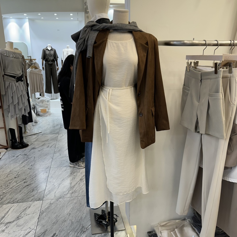 THE LOW韓國代購㊣女士新品休閑時尚推薦職業真品25秋冬連衣裙THE LOW連衣裙