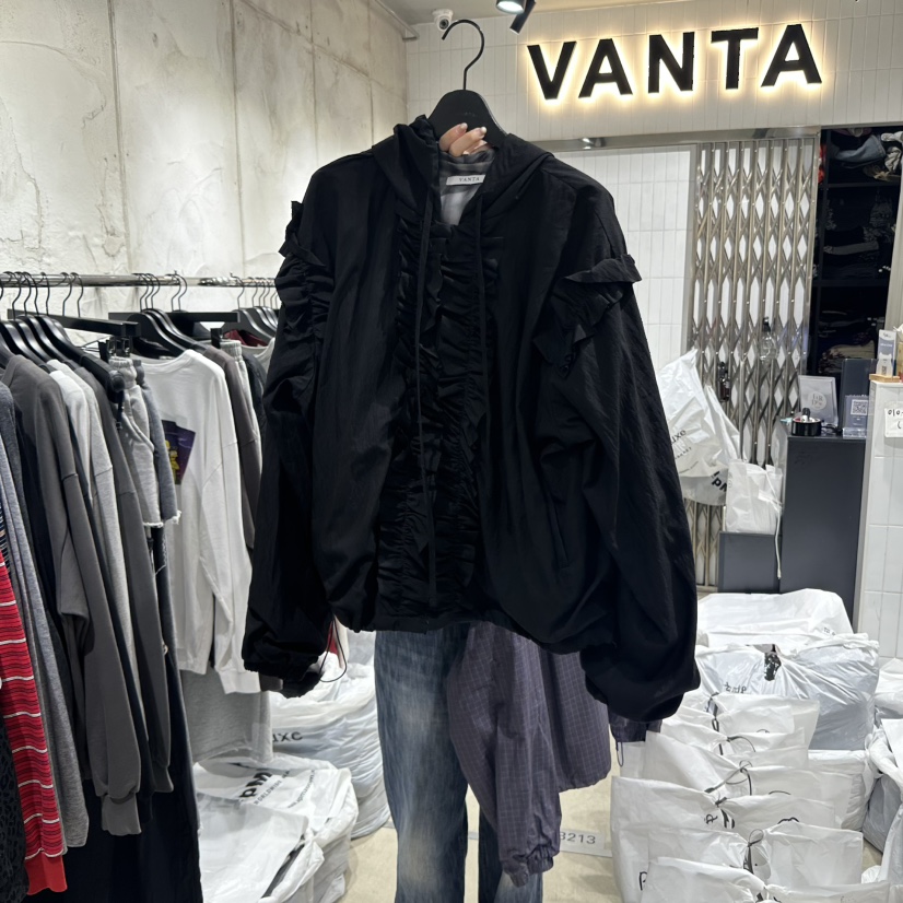 VANTA韓國代購㊣女士新款休閑推薦25秋冬職業熱賣時尚夾克兜帽VANTA夾克圖色2