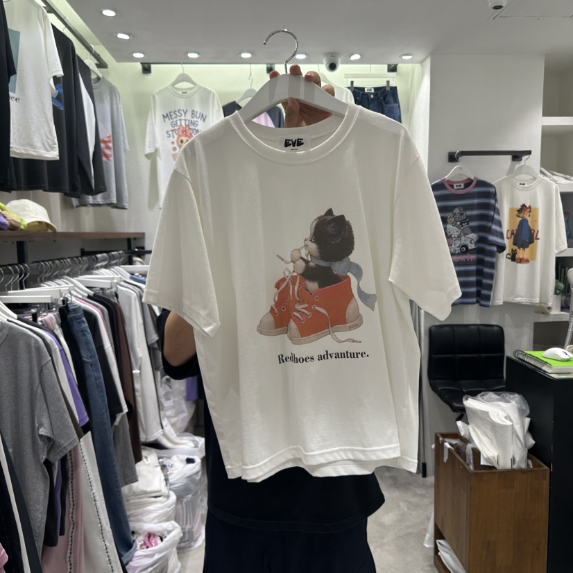 EVE東大門㊣代購女士新品時尚真品休閑人氣25秋冬推薦職業T恤EVET恤