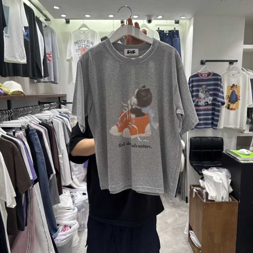 EVE東大門㊣代購女士新品時尚真品休閑人氣25秋冬推薦職業T恤EVET恤圖色2