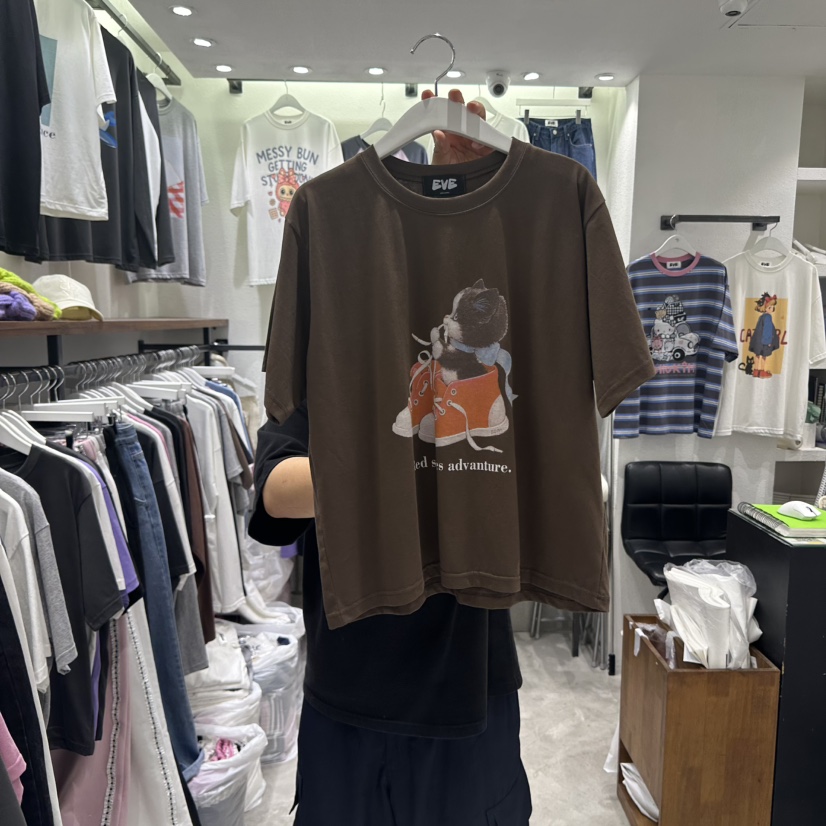 EVE東大門㊣代購女士新品時尚真品休閑人氣25秋冬推薦職業T恤EVET恤圖色3