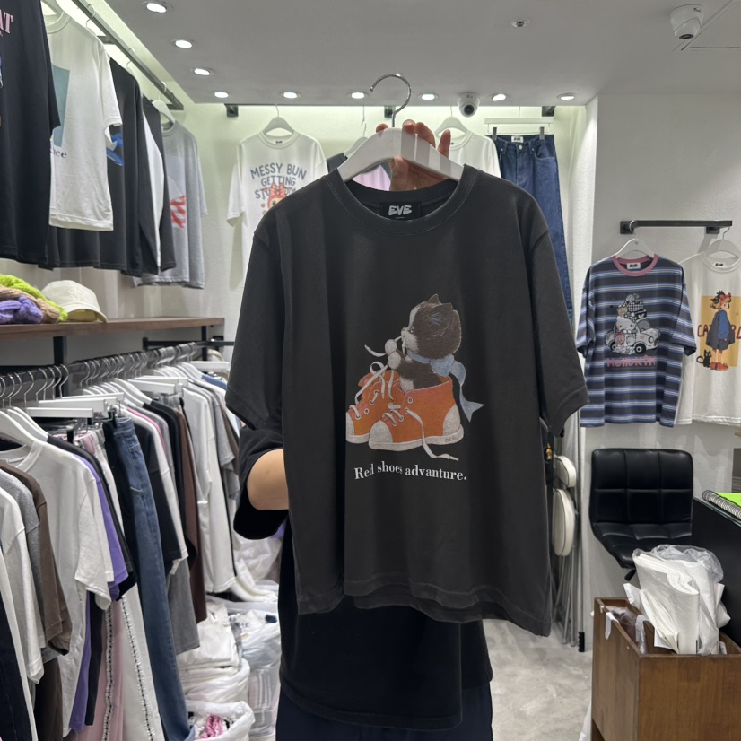 EVE東大門㊣代購女士新品時尚真品休閑人氣25秋冬推薦職業T恤EVET恤圖色4