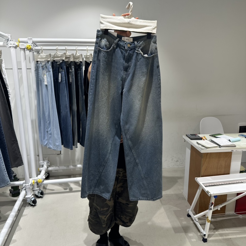 RPM韓國代購㊣女裝新品25秋冬真品人氣熱賣職業休閑時尚牛仔褲RPM牛仔褲
