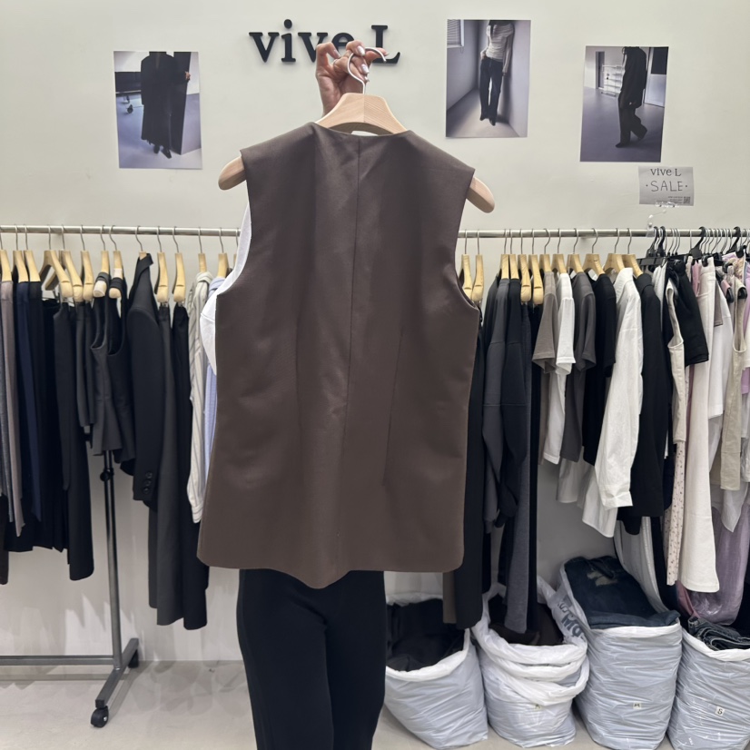 VIVEL韓國代購㊣女士新品25秋冬推薦人氣熱賣時尚真品休閑馬甲VIVEL馬甲
