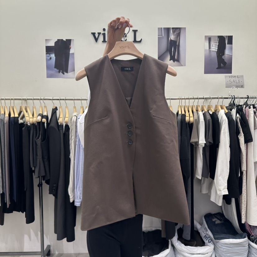 VIVEL韓國代購㊣女士新品25秋冬推薦人氣熱賣時尚真品休閑馬甲VIVEL馬甲