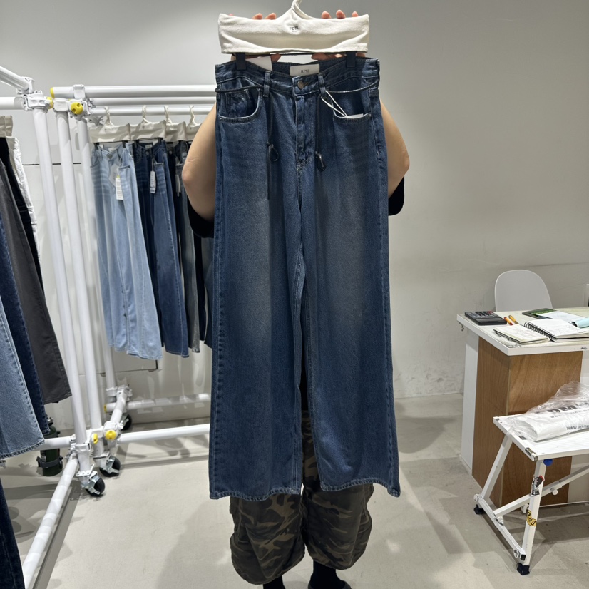 RPM韓國代購㊣女裝新品時尚真品推薦休閑人氣25秋冬職業牛仔褲RPM牛仔褲
