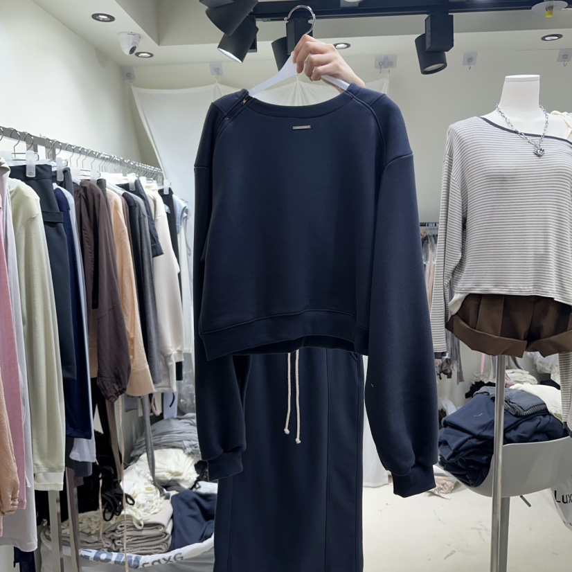 OWNS東大門㊣代購女士新品人氣時尚25秋冬推薦職業衛衣連帽衫OWNS衛衣圖色2