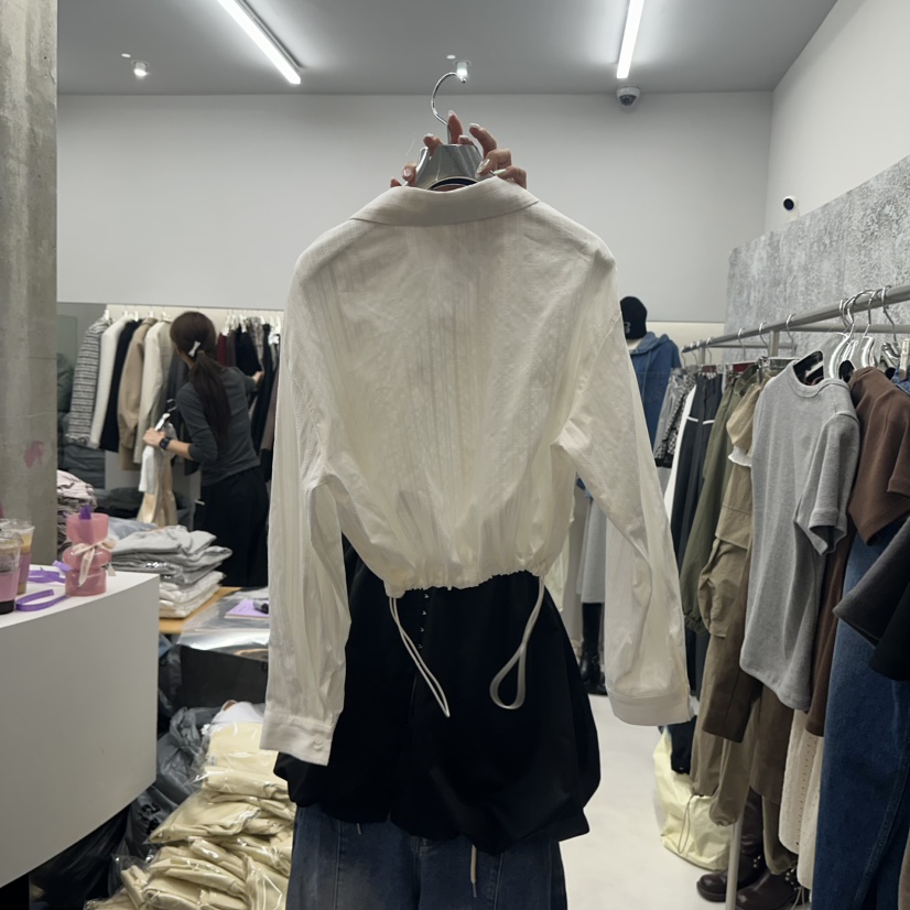 BADCALM韓國代購㊣女裝新品人氣25秋冬職業時尚熱賣襯衫蕾絲衫BADCALM襯衫/蕾絲衫