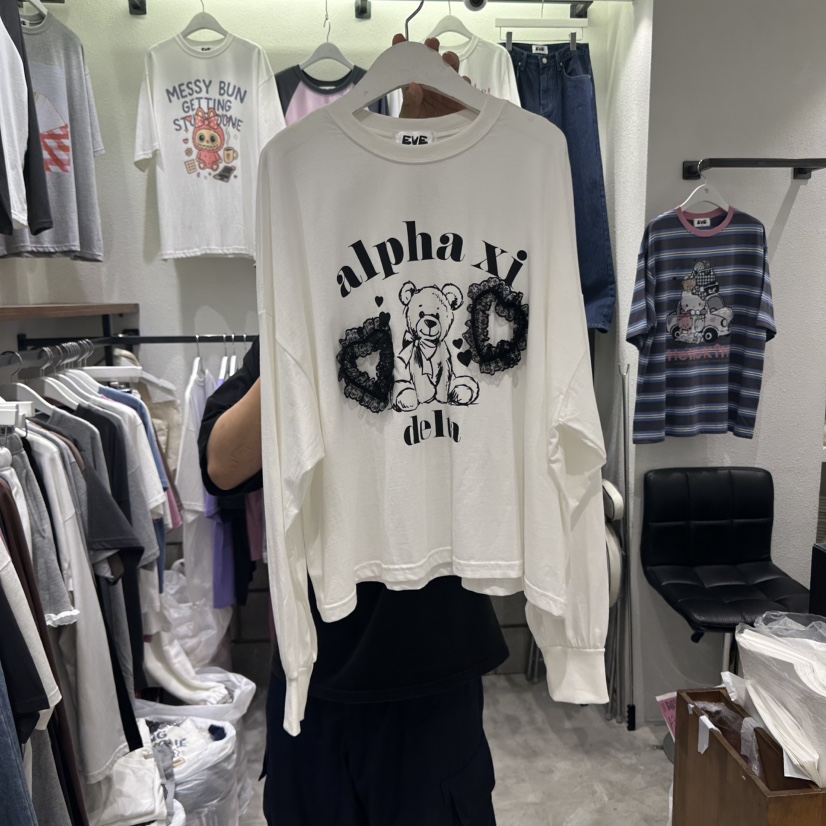 EVE韓國直郵㊣女士新品職業人氣休閑真品時尚熱賣25秋冬長袖T恤EVE長袖T恤