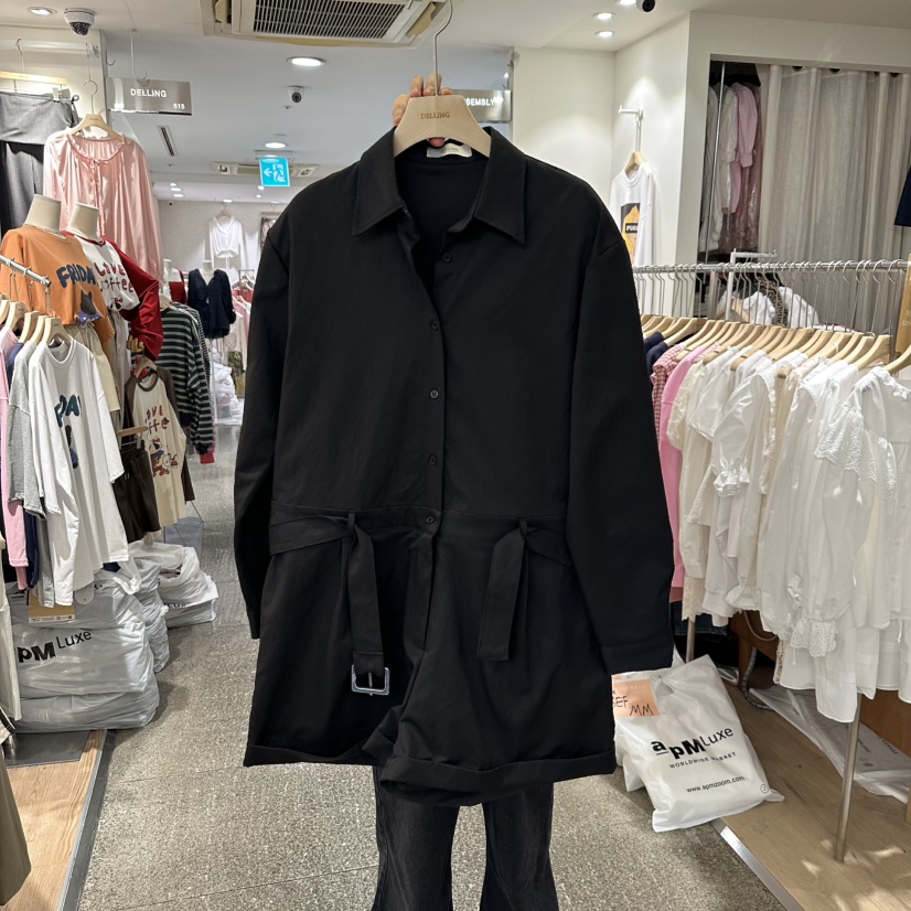 DELLING東大門㊣代購女士新品真品休閑25秋冬熱賣連體褲含腰帶DELLING連體褲圖色2