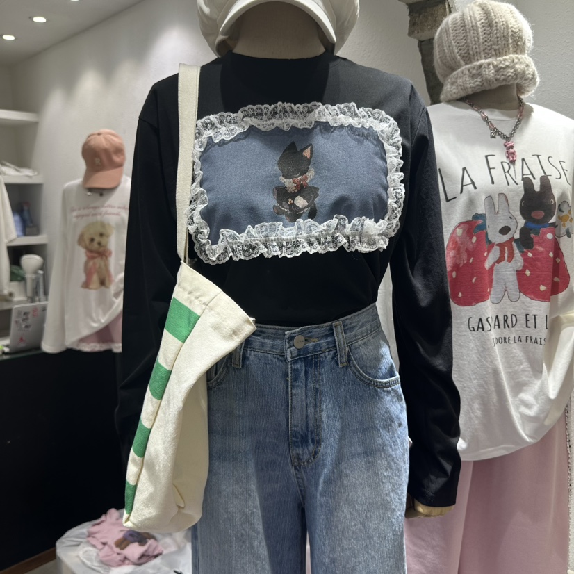 EVE東大門㊣實拍女士新品時尚真品熱賣休閑25秋冬職業長袖T恤EVE長袖T恤圖色2
