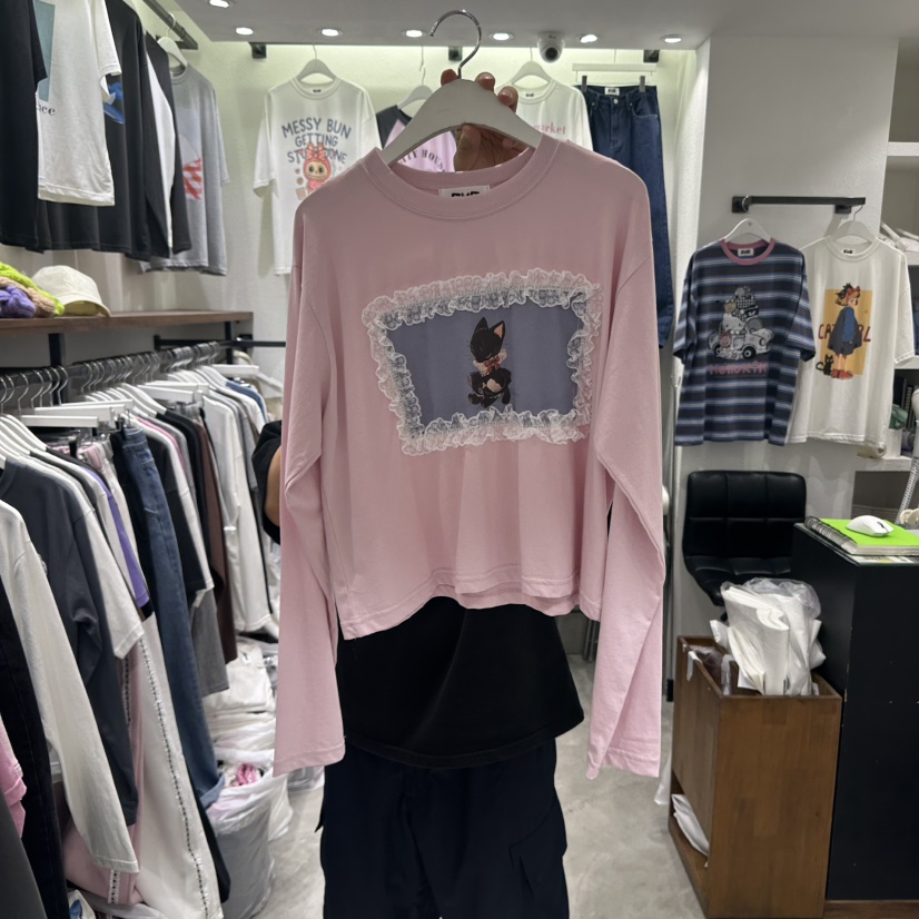 EVE東大門㊣實拍女士新品時尚真品熱賣休閑25秋冬職業長袖T恤EVE長袖T恤圖色3