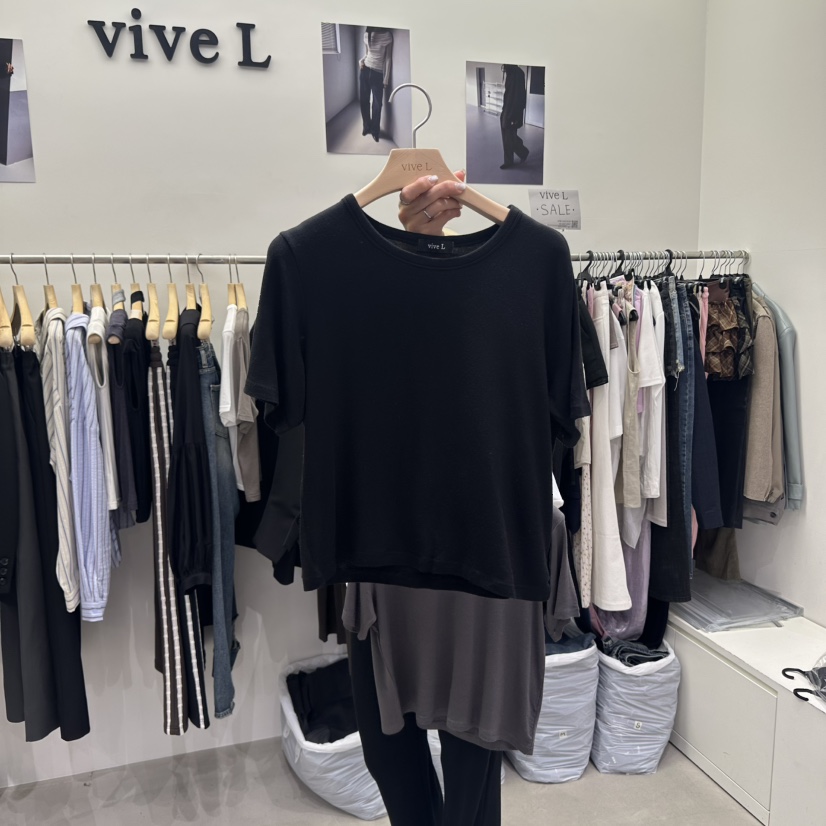 VIVEL東大門㊣實拍女士新款真品熱賣推薦25秋冬T恤天絲短款VIVELT恤圖色4