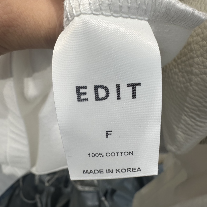EDIT韓國直郵㊣女士新品時尚熱賣真品25秋冬職業休閑長袖T恤EDIT長袖T恤