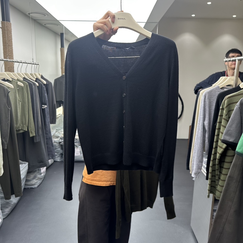 BANUL東大門㊣直郵女士新品真品時尚人氣針織衫V領修身開衫BANUL針織衫圖色2