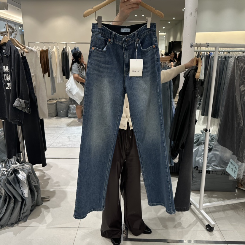 BLUEI-D韓國直郵㊣女裝新品休閑真品25秋冬時尚熱賣牛仔褲Blue i-d牛仔褲
