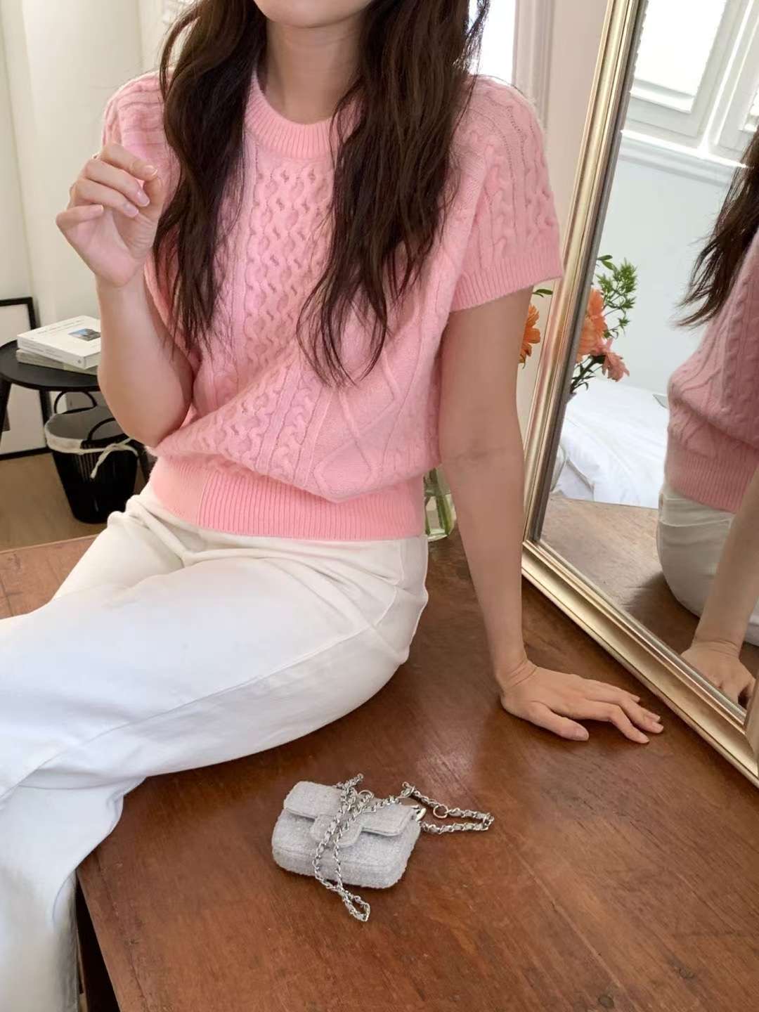 ANNE東大門㊣代購女裝新品時尚推薦25秋冬職業休閑真品針織衫ANNE針織衫圖色3