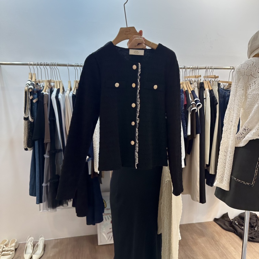 ABLESTUDIO東大門㊣實拍女裝新品25秋冬職業時尚襯衫蕾絲衫ABLESTUDIO襯衫/蕾絲衫圖色3