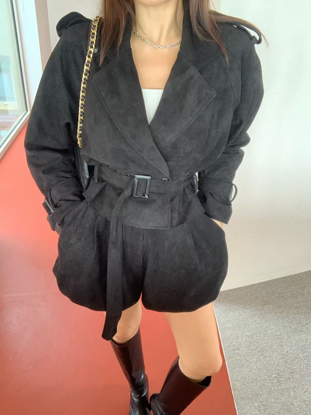 BLACK LINE韓國代購㊣女裝新品休閑人氣時尚真品推薦熱賣短褲BLACK LINE短褲