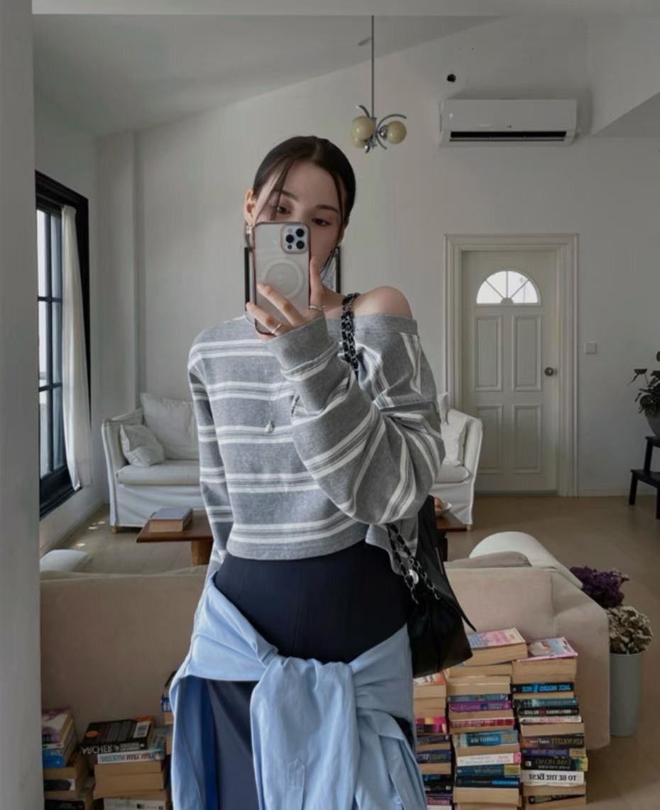 BLACK LINE東大門㊣實拍女士新款時尚休閑真品職業長袖T恤BLACK LINE長袖T恤