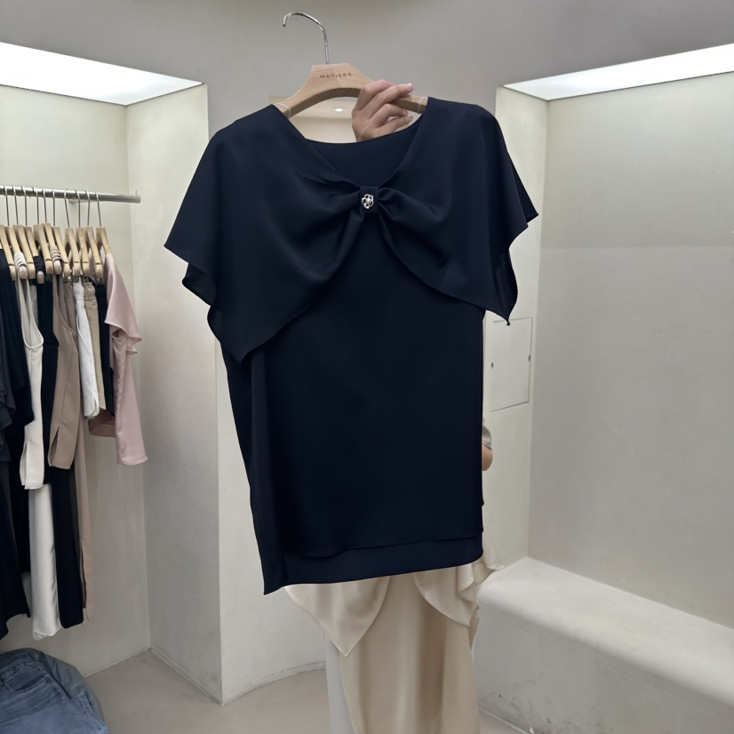 MATIERE東大門㊣代購女裝新品推薦25秋冬時尚職業襯衫蕾絲衫MATIERE襯衫/蕾絲衫圖色3
