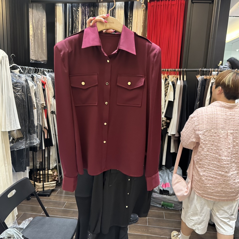 HERISH-HAUTE東大門㊣實拍女裝新款時尚推薦襯衫蕾絲衫口袋HERISH-HAUTE襯衫/蕾絲衫圖色3