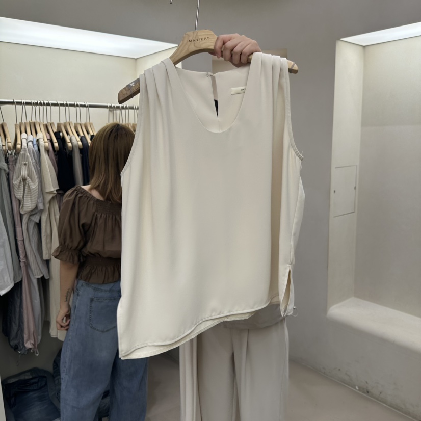 MATIERE韓國代購㊣女裝新品熱賣休閑時尚25秋冬真品吊帶背心MATIERE吊帶/背心