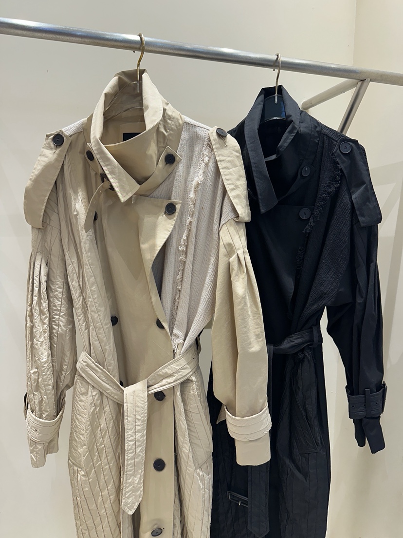 81 MARKET-L東大門㊣直郵女士新品職業25秋冬長款風衣含腰帶81 MARKET-L長款風衣