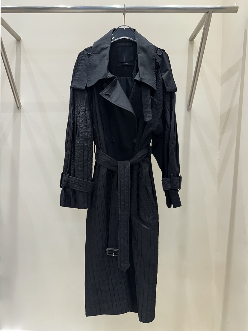 81 MARKET-L東大門㊣直郵女士新品職業25秋冬長款風衣含腰帶81 MARKET-L長款風衣圖色2