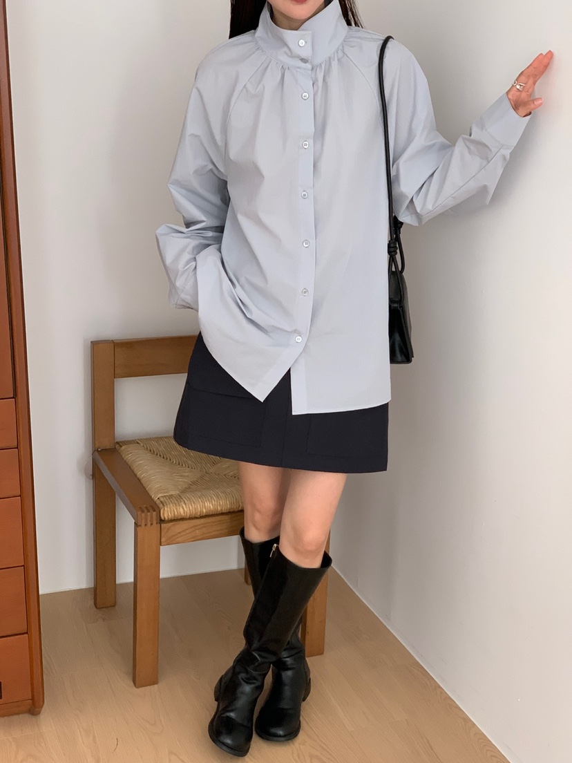 RIVER RAIN韓國代購㊣女裝新款推薦人氣真品襯衫蕾絲衫高領RIVER RAIN襯衫/蕾絲衫