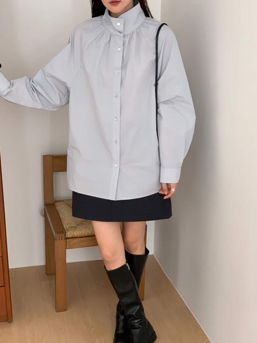 RIVER RAIN韓國代購㊣女裝新款推薦人氣真品襯衫蕾絲衫高領RIVER RAIN襯衫/蕾絲衫