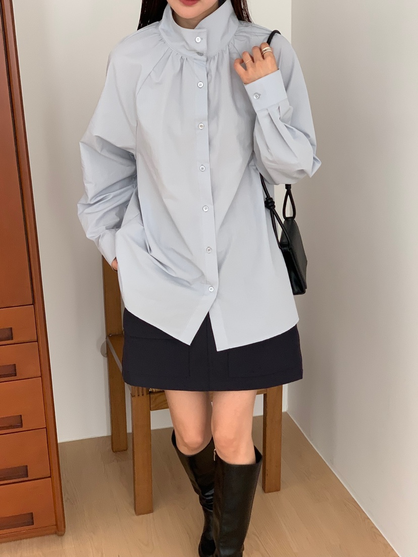 RIVER RAIN韓國代購㊣女裝新款推薦人氣真品襯衫蕾絲衫高領RIVER RAIN襯衫/蕾絲衫