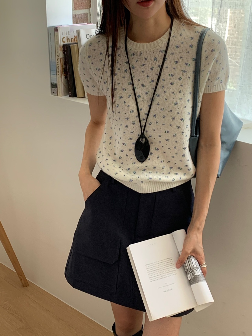 RIVER RAIN東大門㊣直郵女士新品職業時尚真品人氣針織衫花朵RIVER RAIN針織衫