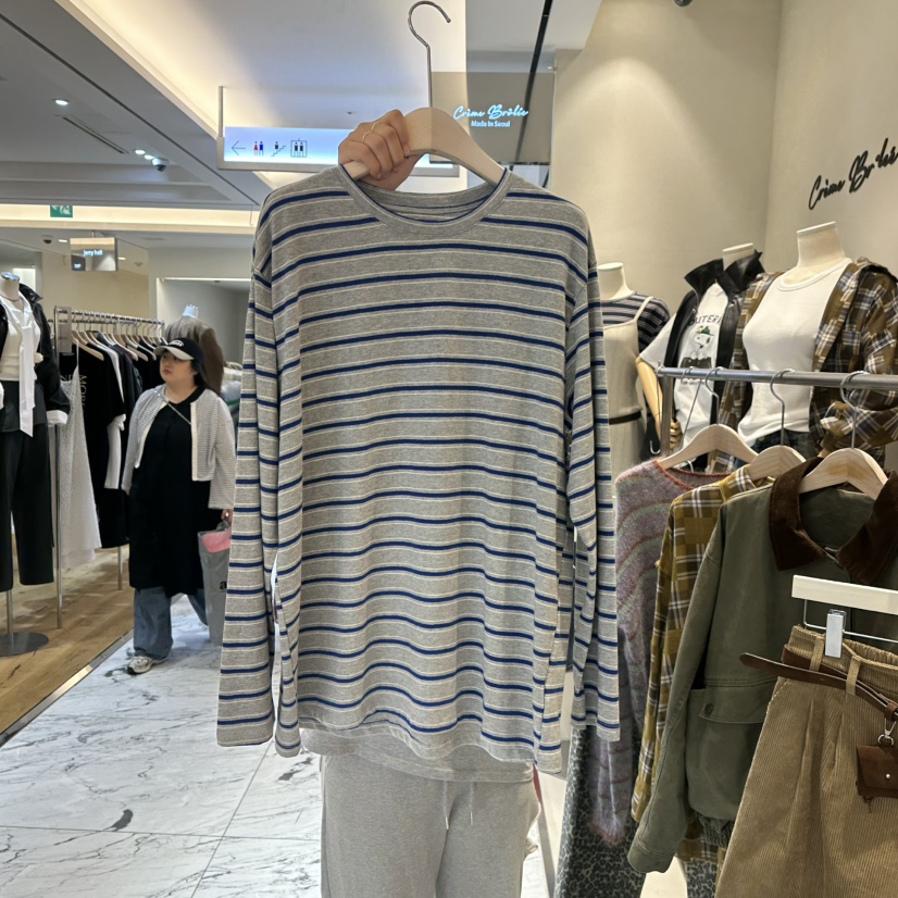 CREME BRULEE東大門㊣代購女士新品人氣25秋冬職業長袖T恤CREME BRULEE/DH長袖T恤