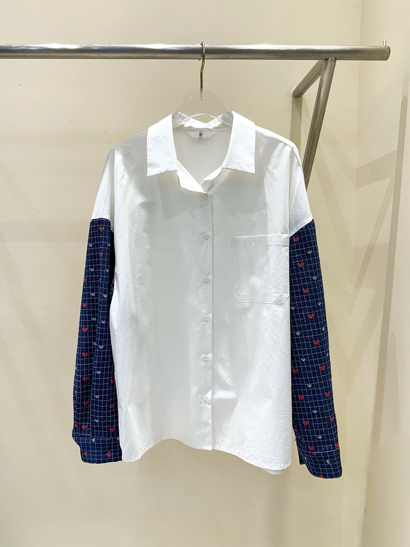 81 MARKET-L韓國代購㊣女士新品休閑25秋冬人氣襯衫蕾絲衫81 MARKET-L襯衫/蕾絲衫圖色2