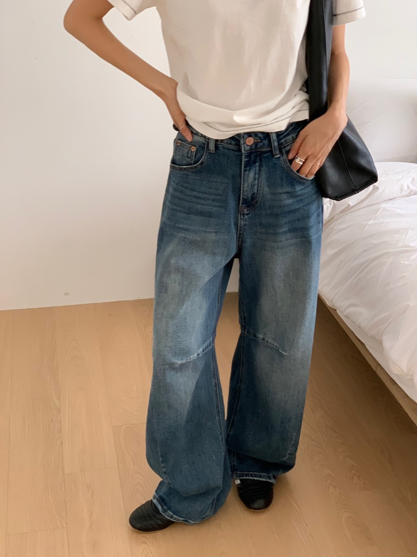 RIVER RAIN東大門㊣實拍女裝新品時尚熱賣休閑推薦人氣牛仔褲RIVER RAIN牛仔褲