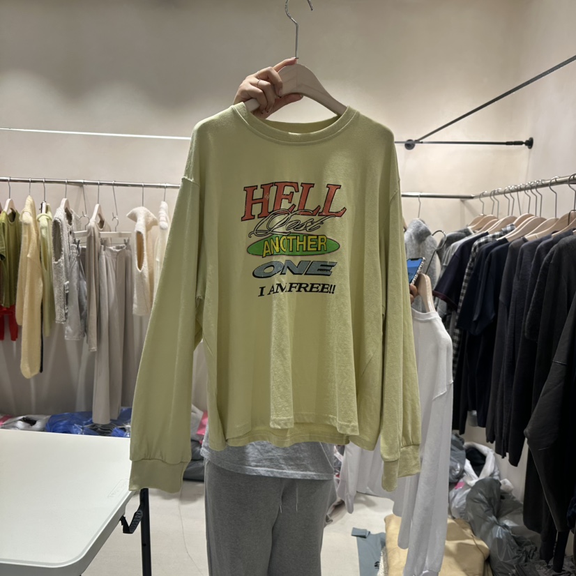 CREME BRULEE韓國直郵㊣女裝新品25秋冬時尚休閑人氣長袖T恤CREME BRULEE/DH長袖T恤圖色2