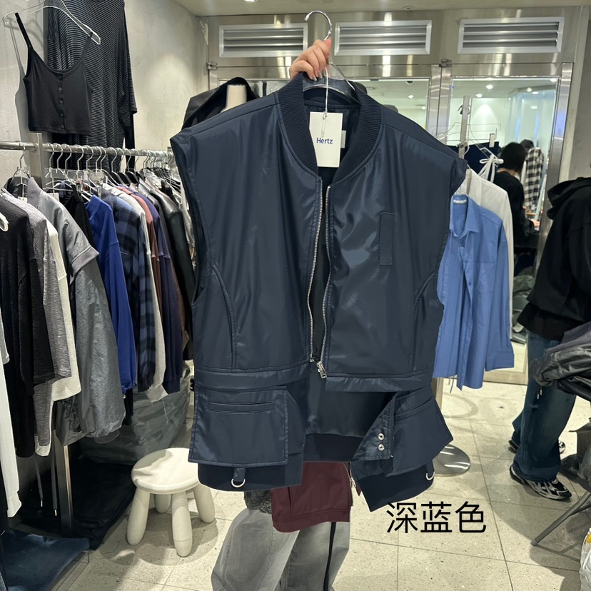 HERTZ-P韓國代購㊣女裝新品25秋冬推薦真品時尚人氣休閑馬甲HERTZ-P馬甲